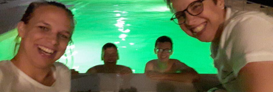 Zwischenstation im Pool